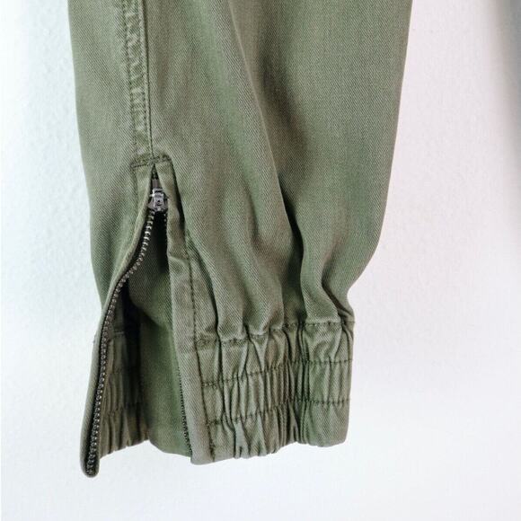 Spanx Size S Stretch Twill Cargo Jogger Pants Darkened Olive Green - Picture 5 of 10